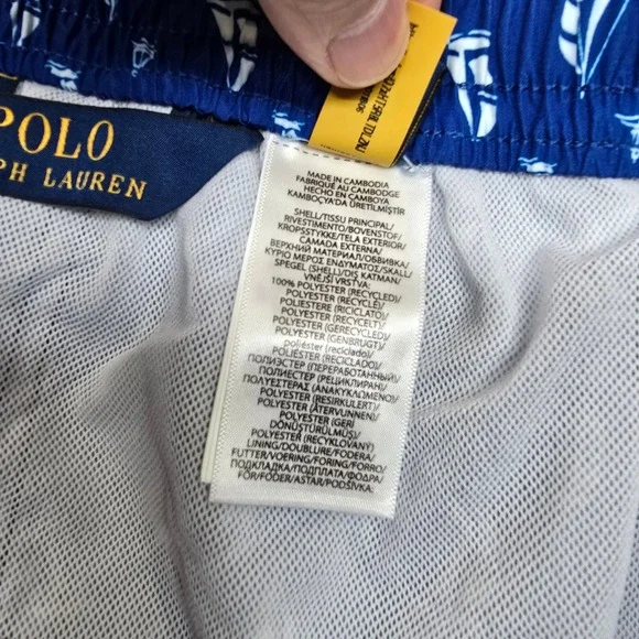 Polo Ralph Lauren‎ Nautical Swim Trunks Mens 2XL Blue Blackwatch Sail NEW